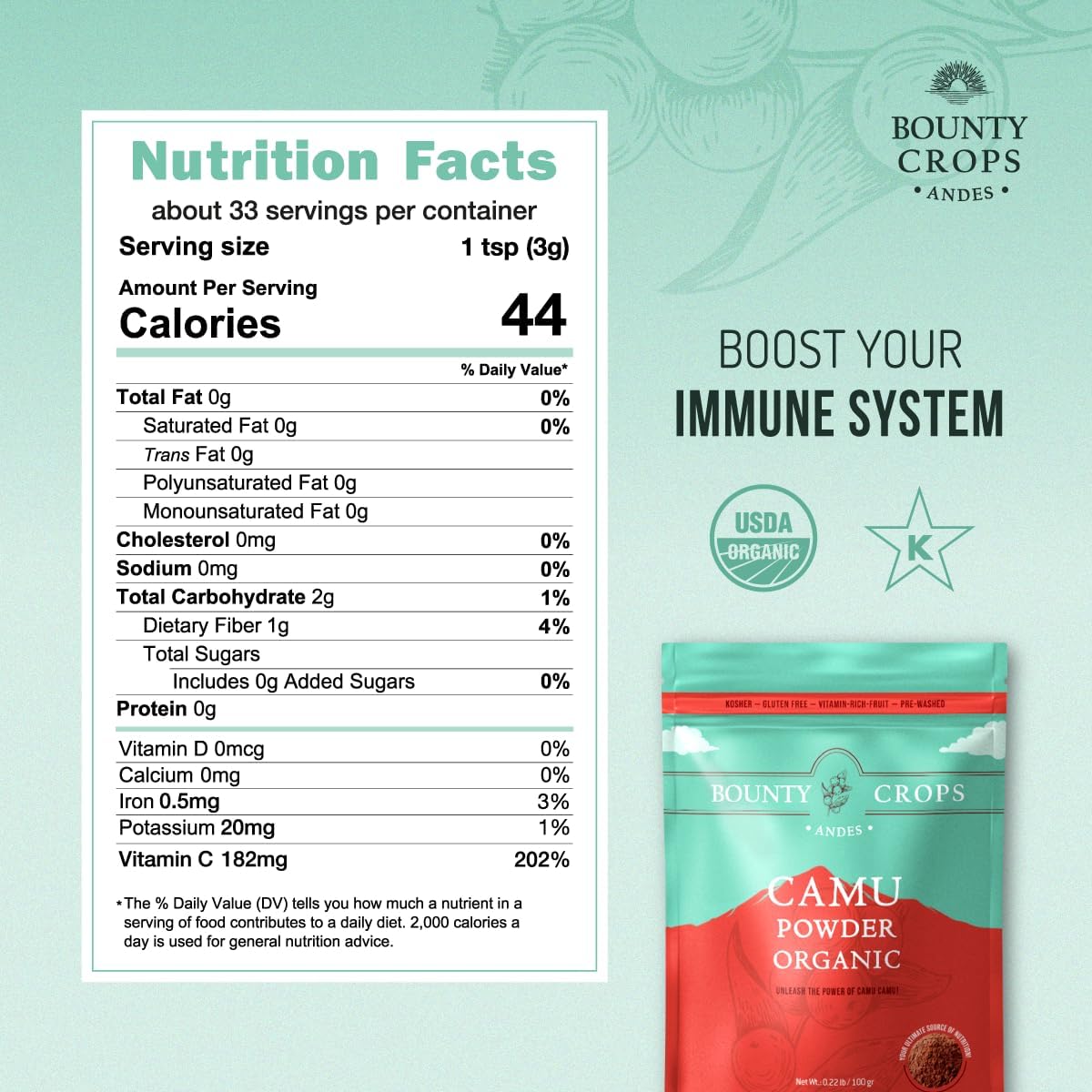 Bounty Crops Organic Camu Camu Powder (100 g) - görsel 2