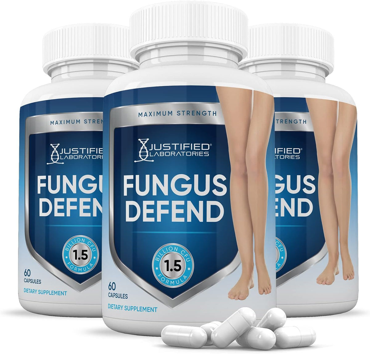 Justified Laboratories Fungus Defend Probiotic - 1.5 Billion CFU, 180 Capsules (3 Pack) - görsel 1