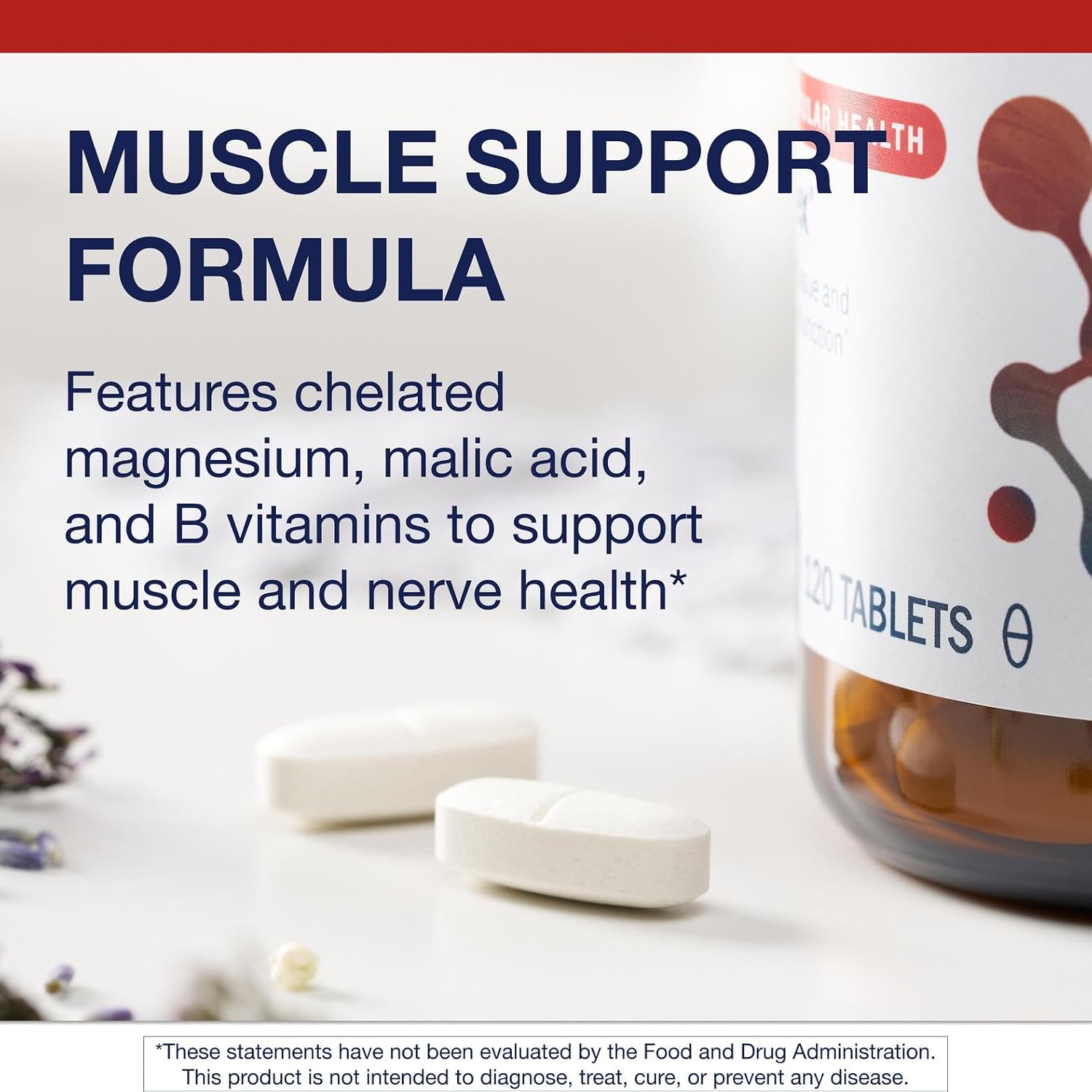 Metagenics Fibroplex - Magnesium, Malic Acid & B Vitamins for Neuromuscular, Bone, Heart & Stress Support - Chelated Minerals - 120 Tablets - görsel 3