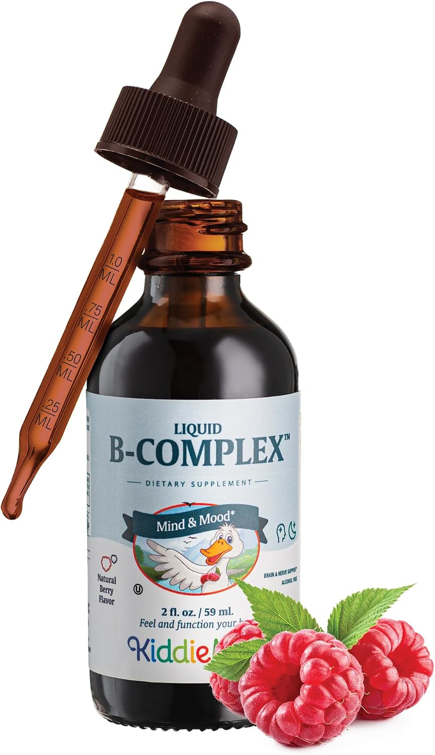 Maxi Health Liquid Vitamin B Complex – 9 Essential B Vitamins with B1, B6, B12 (Methylcobalamin) – Contributes to Normal Energy Metabolism, Nervous System & Immune Function – Raspberry, 59 ml - görsel 1