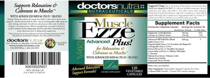 Muscle Ezze Plus - Day or Night Uses - Gluten-Free - 120 Veg. Capsules