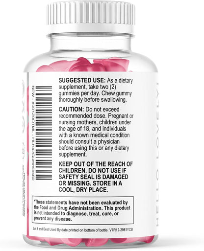 Hello Lovely! Hair Vitamins Gummies – Biotin 5000mcg – Berry Flavour (60 Gummies)