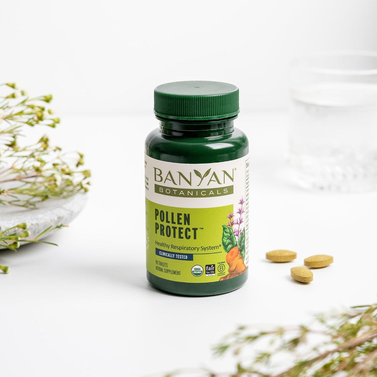 Banyan Botanicals Organic Pollen Protect – Respiratory Support Supplement, 90 Tablets - görsel 4
