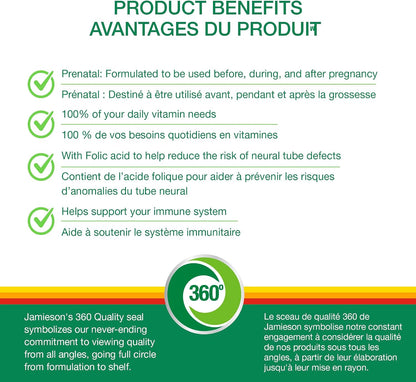 Jamieson Prenatal Multivitamin 100 Caplets