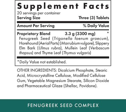 Michael's Health Naturopathic Programmes Fenugreek Seed Complex - 60 Vegetarian Tablets
