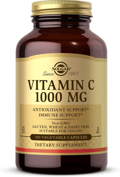 Solgar Vitamin C 1000 mg with Bioflavonoids, 250 Vegetable Capsules