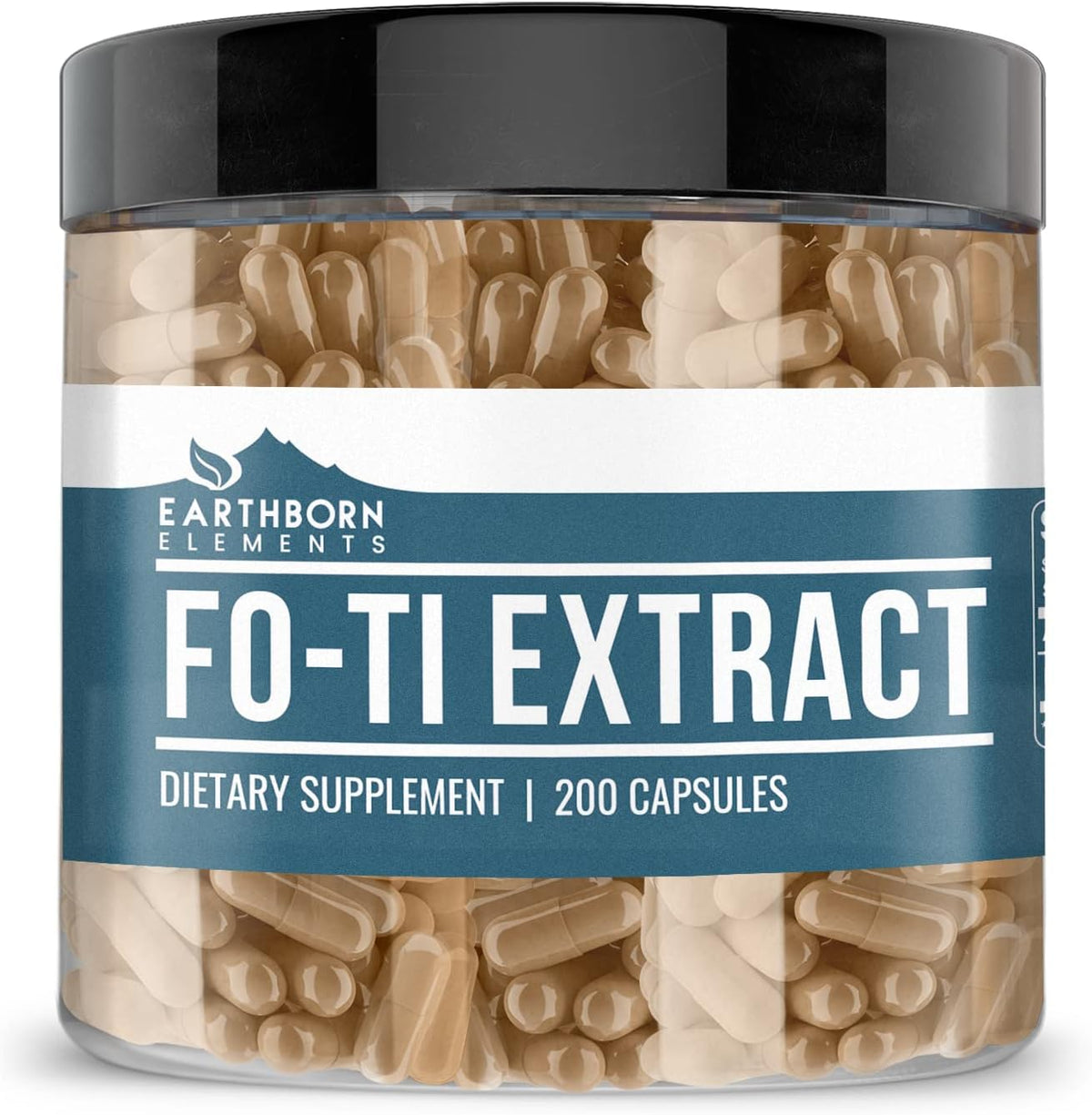 Earthborn Elements Fo-Ti Extract 200 Capsules, Pure & Undiluted, No Additives - görsel 1