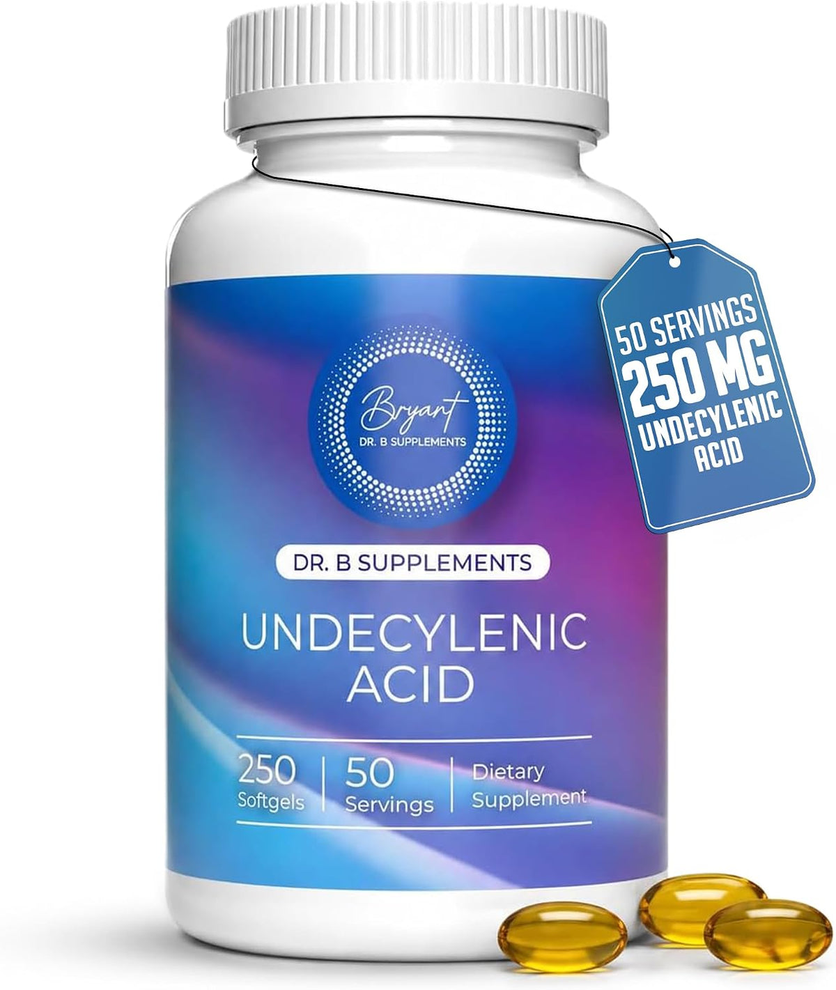 Undecylenic Acid 250 mg Soft gel capsules, 250 Count - görsel 1