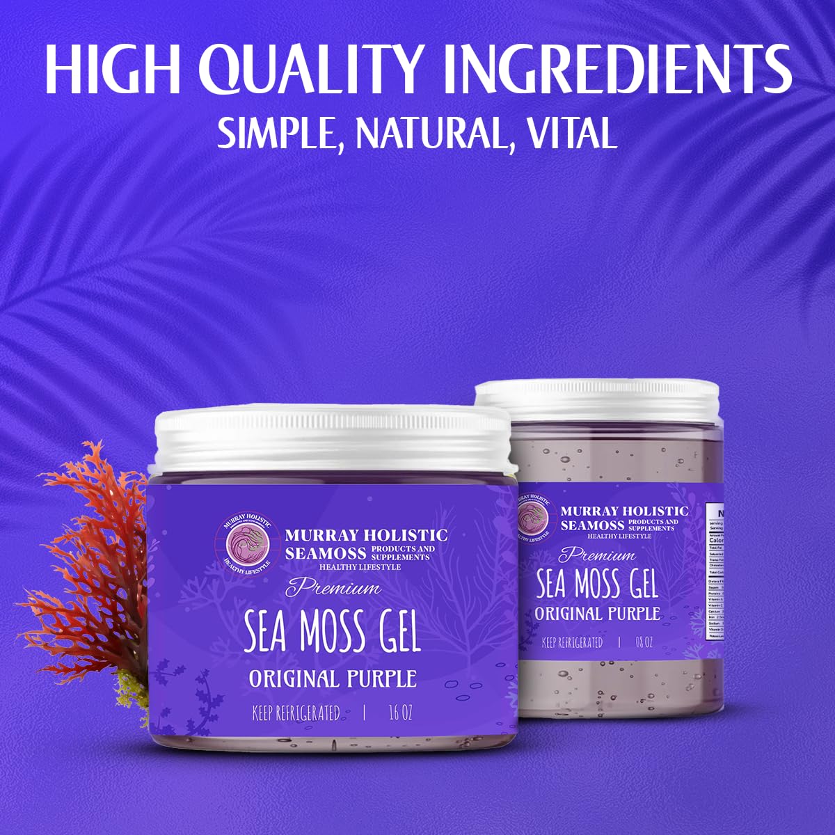 Organic Raw Purple Chondrus Crispus (Irish Moss) Sea Moss Gel - 227 g - görsel 4