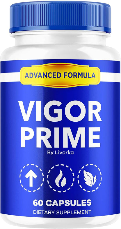 Vigour Prime Capsules, Official VigorPrime for Men Food Supplement Advanced Premium Formula - All Natural, 60 Capsules for 1 Month