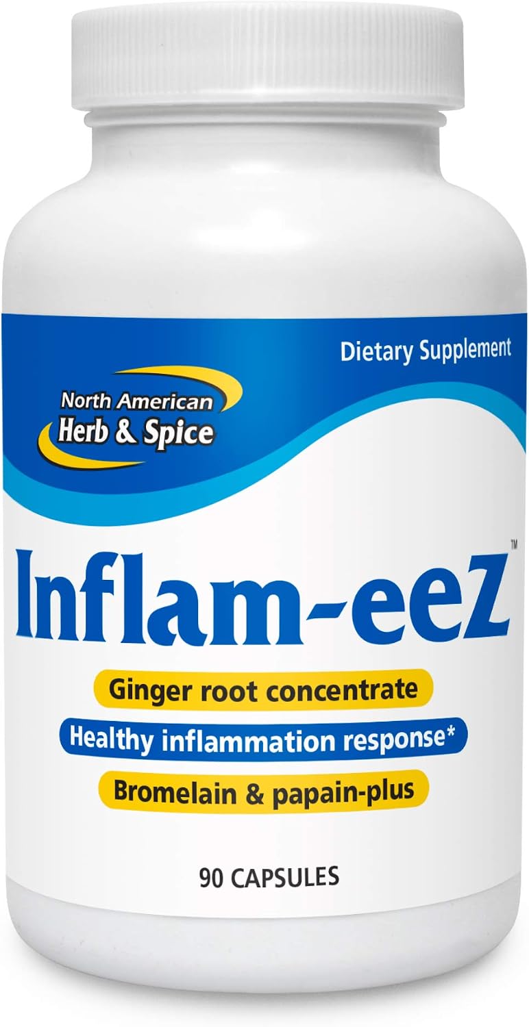 NORTH AMERICAN HERB & SPICE Inflam-eeZ - 90 Capsules - Supports Normal Immune & Inflammatory Response - görsel 1