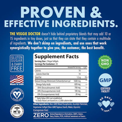 Vegan Prenatal Vitamins with DHA & Vitamin E – 60 Soft gel capsule Capsules