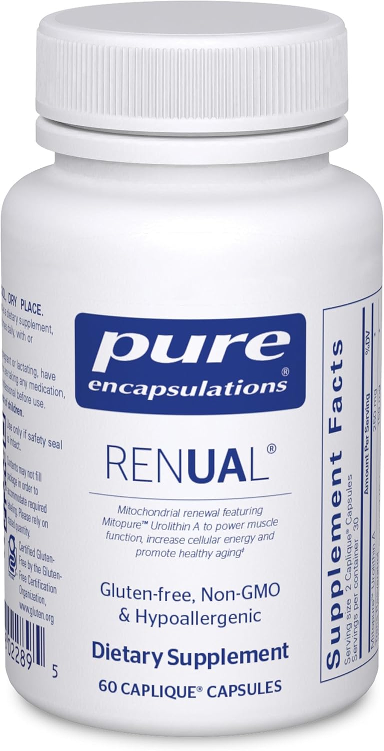 Pure Encapsulations Renual | Urolithin A Supplement for Muscle Function & Cellular Energy | 60 Capsules - görsel 1