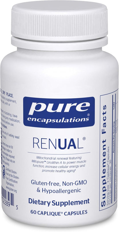 Pure Encapsulations Renual | Urolithin A Supplement for Muscle Function & Cellular Energy | 60 Capsules