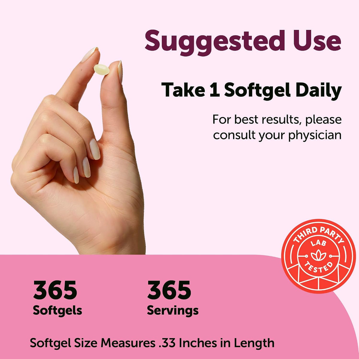 Micro Ingredients Biotin 10,000 mcg with Hyaluronic Acid – 365 Softgels - görsel 4