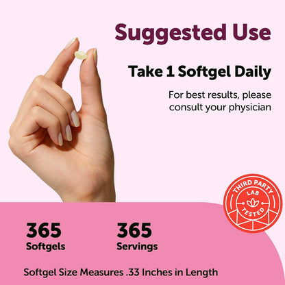 Micro Ingredients Biotin 10,000 mcg with Hyaluronic Acid – 365 Softgels