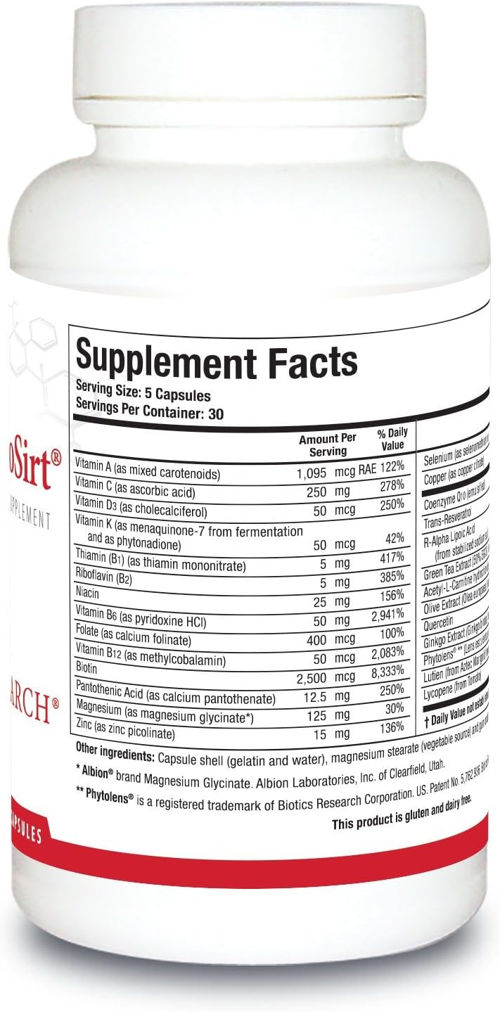 Biotics Research VasculoSirt – Cardiovascular Support with CoQ10, Resveratrol, ALA, Ginkgo – 150 Capsules - görsel 2