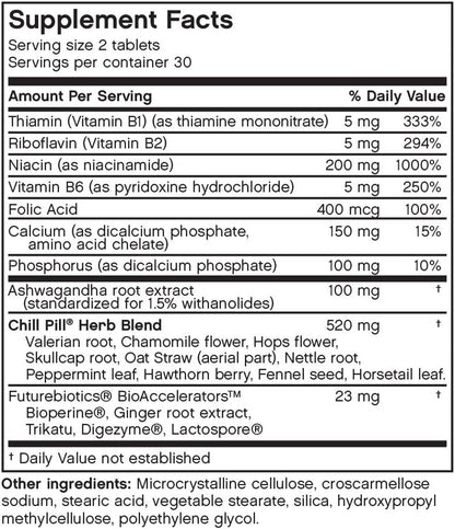 Futurebiotics Chill Pill, Calmness Formula, 60 Vegetarian Tablets