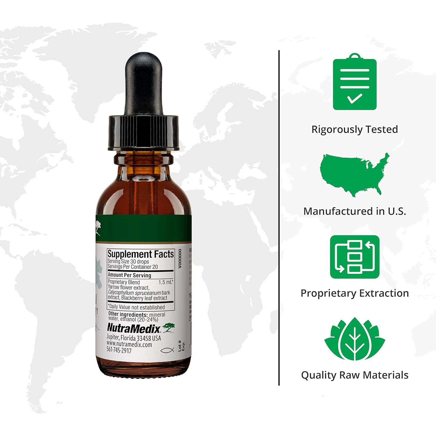 NutraMedix Mora Yarrow Extract – Yarrow Flower, Blackberry Leaves and Capirona Bark Extract for Digestive Health, Gut Support and Healthy Inflammatory Response (1 oz / 30 ml) - görsel 2