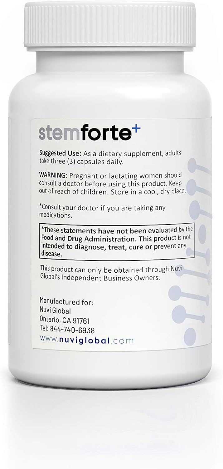 NuVi Global Stemforte Plus – Stem Cell and Telomere Supplement – 90 Capsules - görsel 2