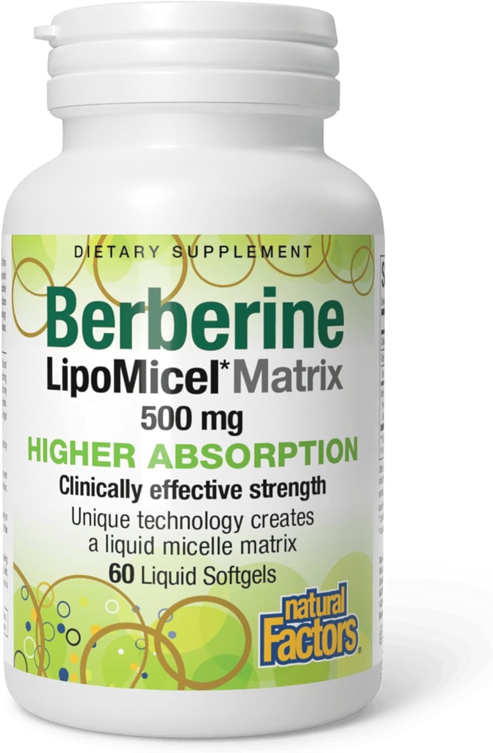 Natural Factors Berberine LipoMicel Matrix - 90 Liquid Soft gel capsules - görsel 8