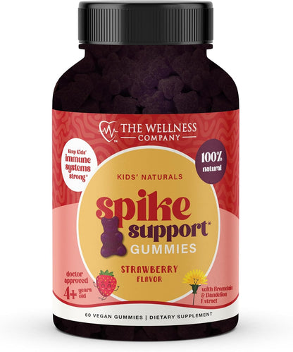 Kids Naturals Spike Support Gummies – Year-Round Wellness with Vitamin C, D & Zinc | 60 Gummies (1 Month Supply)