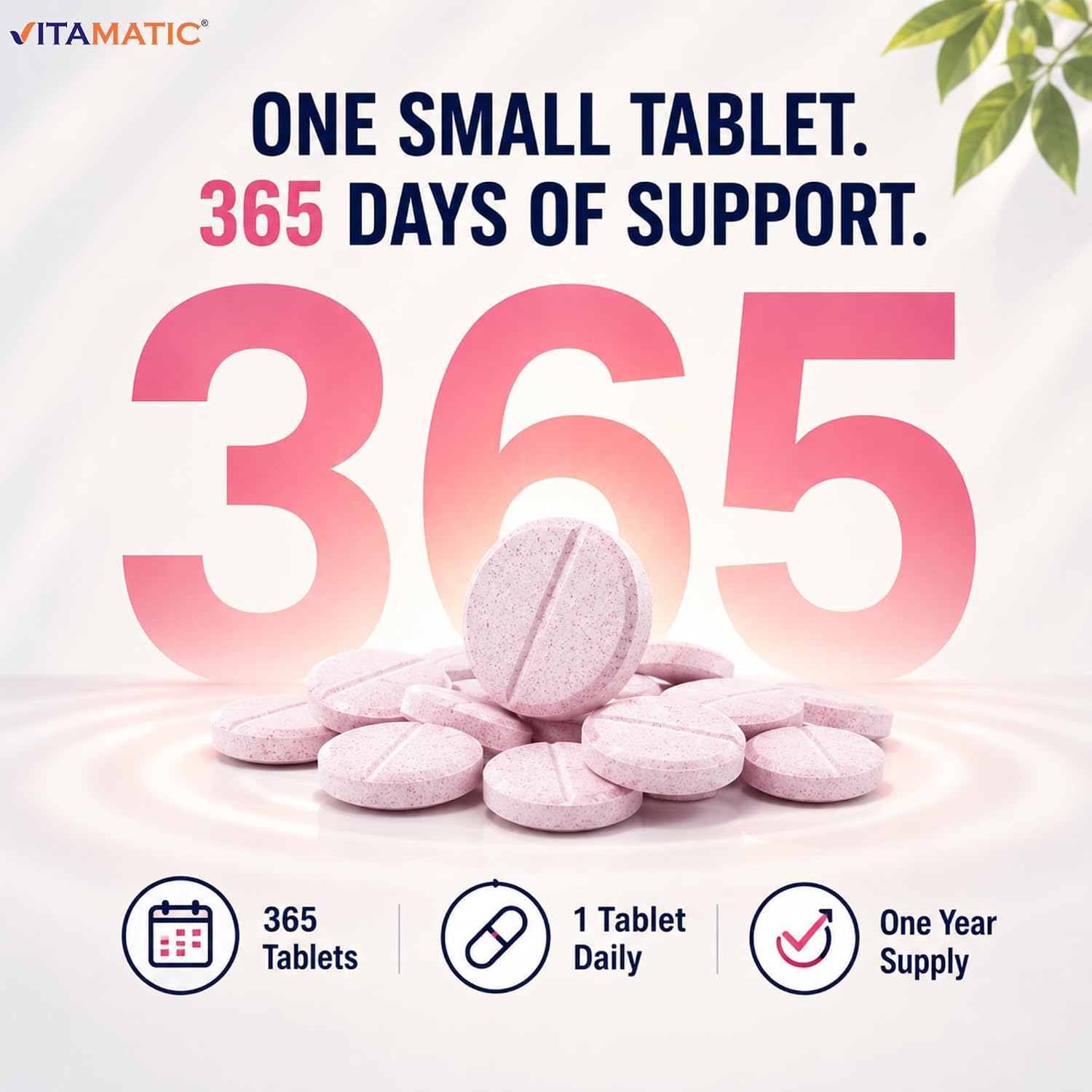 Vitamatic Vitamin B12 1000 mcg Fast Dissolving Tablets, Natural Berry Flavour, 365 Count - görsel 3