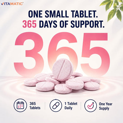 Vitamatic Vitamin B12 1000 mcg Fast Dissolving Tablets, Natural Berry Flavour, 365 Count
