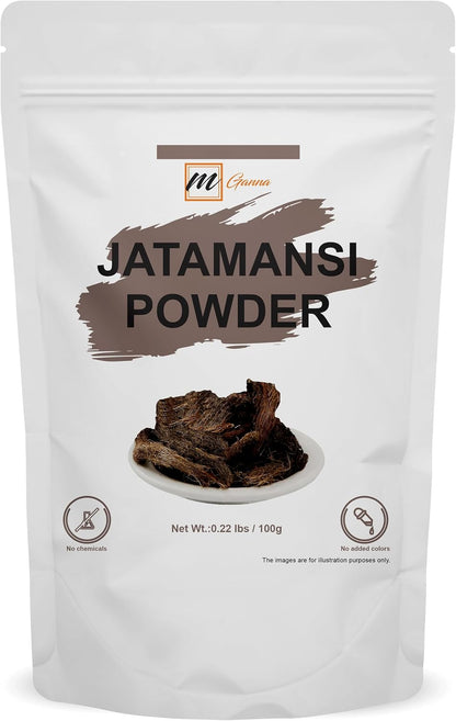 mGanna 100% Natural Jatamanshi Powder - Nardostachys jatamansi (Spikenard Root) for Hair and Health, 100g