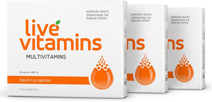 Live Vitamins – The Only Bioactive Ingredients + Full Absorption = Immediate Effect. Laboratory Tested. (Pack of 3)