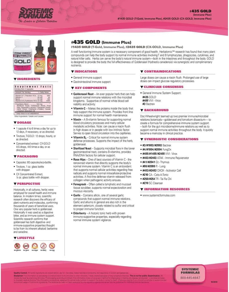 Systemic Formulae Gold Immune Plus – 60 Capsules - görsel 3