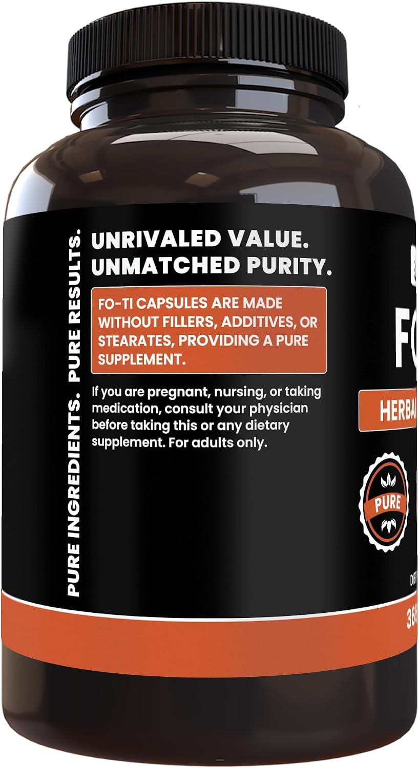 Pure Original Ingredients Fo-Ti (365 Capsules) - No Fillers - görsel 3