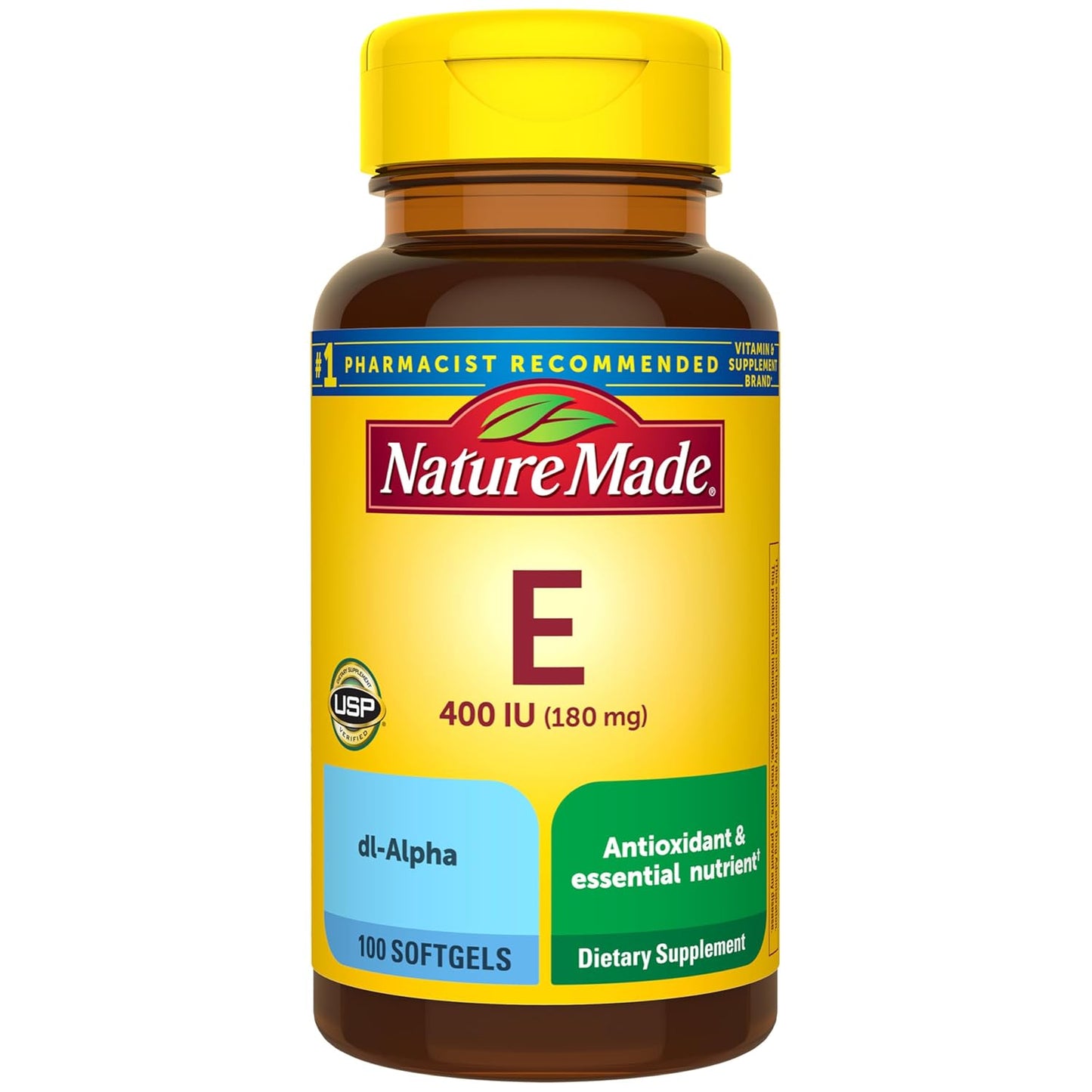 Nature Made Vitamin E 180 mg (400 IU) dl-Alpha Softgels, 100 Softgels - görsel 1