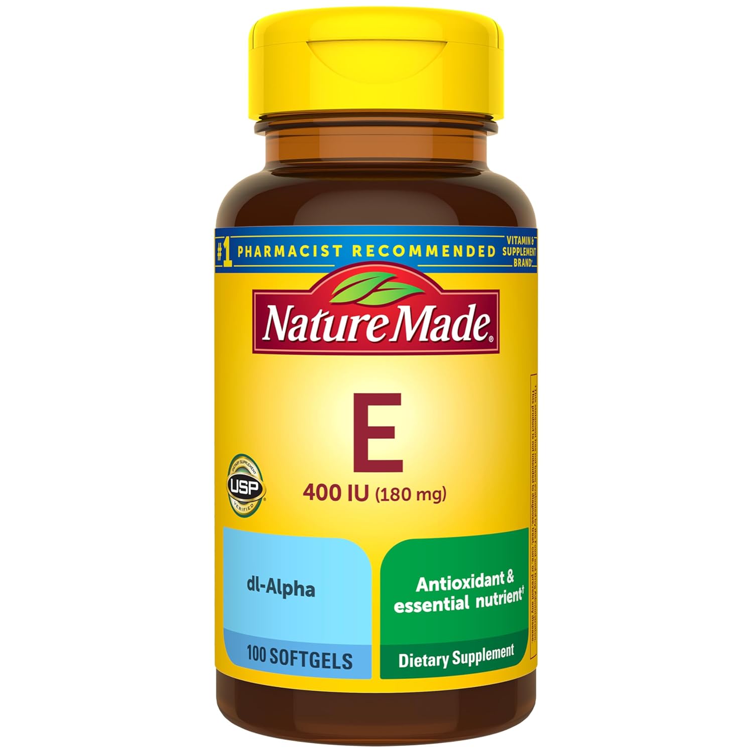 Nature Made Vitamin E 180 mg (400 IU) dl-Alpha Softgels, 100 Softgels - görsel 1