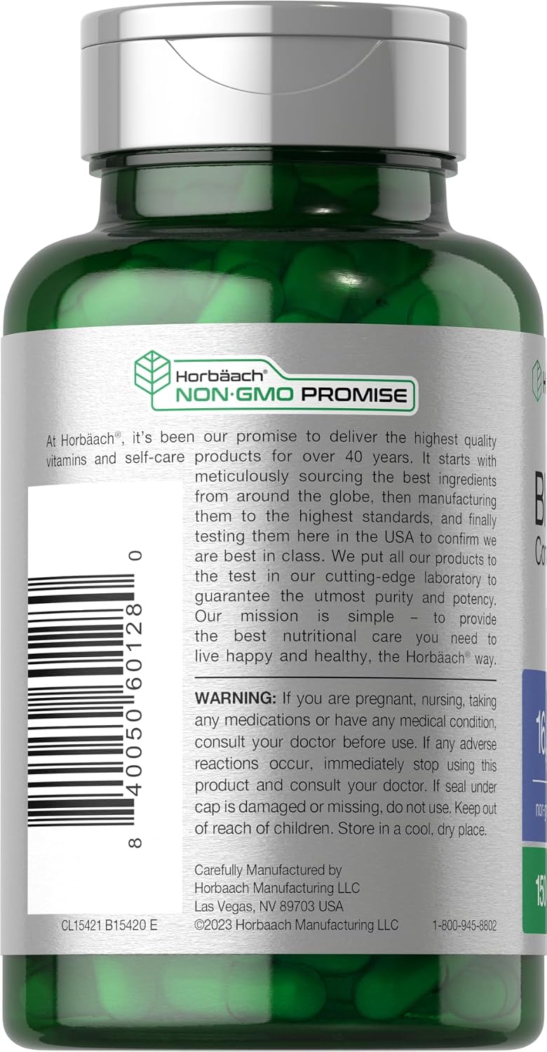 Horbäach Blueberry Concentrate Extract, 150 Capsules (Non-GMO, Gluten-free) - görsel 3