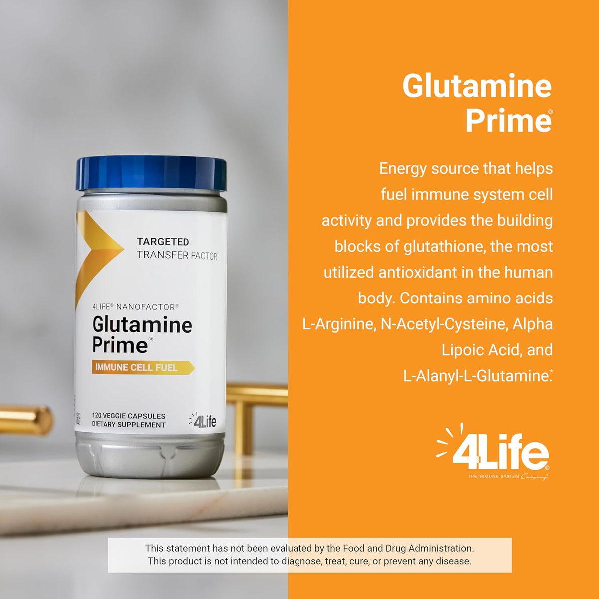 4Life Targeted Transfer Factor Glutamine Prime - 120 Capsules - görsel 5