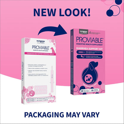 Nutramax Proviable Probiotics for Dogs – Diarrhoea Support Kit with Paste and Capsules