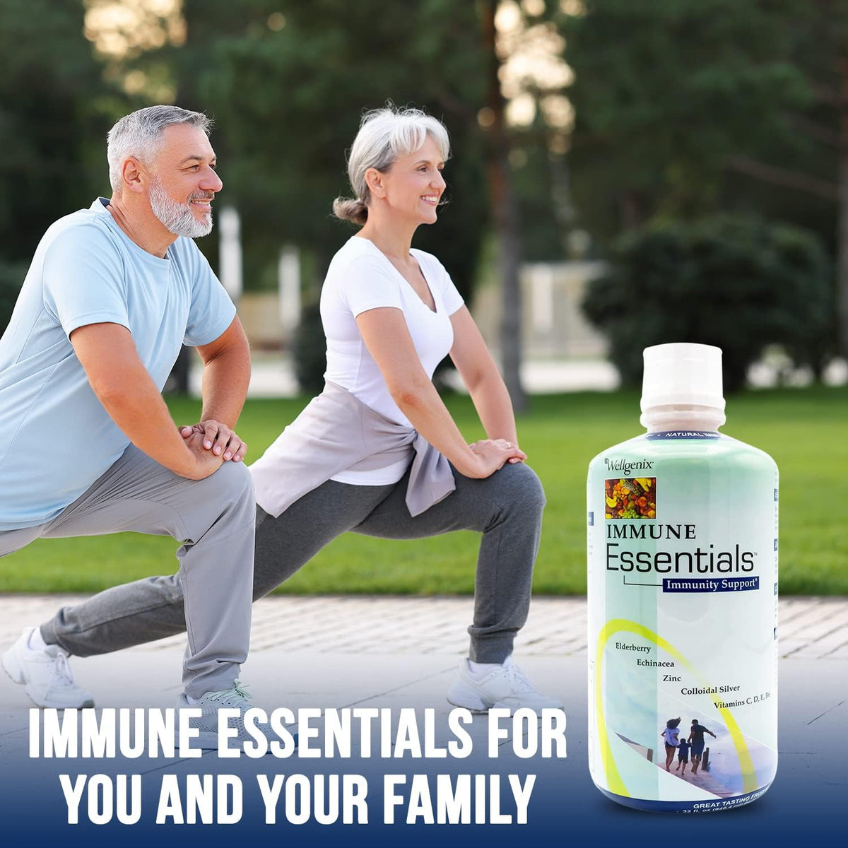 Wellgenix Immune Essentials Liquid Food Supplement – Elderberry, Echinacea, Zinc & Vitamin C – Fruit Flavour – 946 ml - görsel 3
