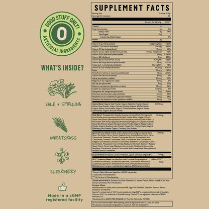 Earth Fed Muscle Greens and Reds Superfoods Blend, Piña Colada