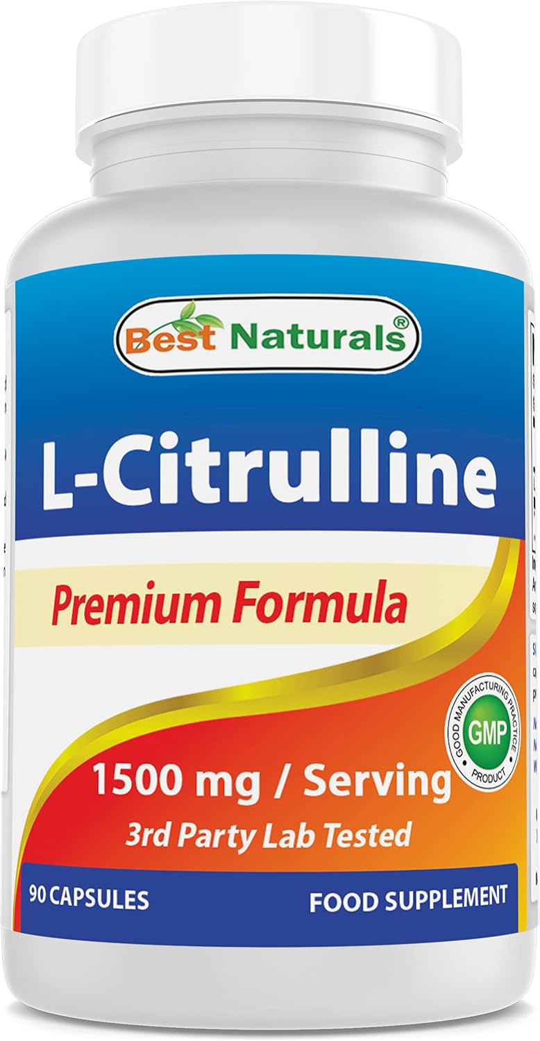 Best Naturals L-Citrulline Capsules – 1500mg/Serving – Non-GMO – Gluten-free – 90 Capsules - görsel 1