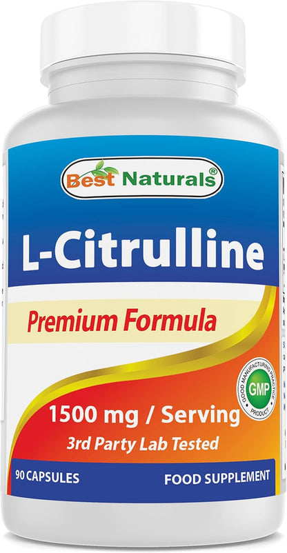 Best Naturals L-Citrulline Capsules - 1500mg per Serving - Non-GMO, Gluten-free - 180 Capsules (2-Pack) – Image 9