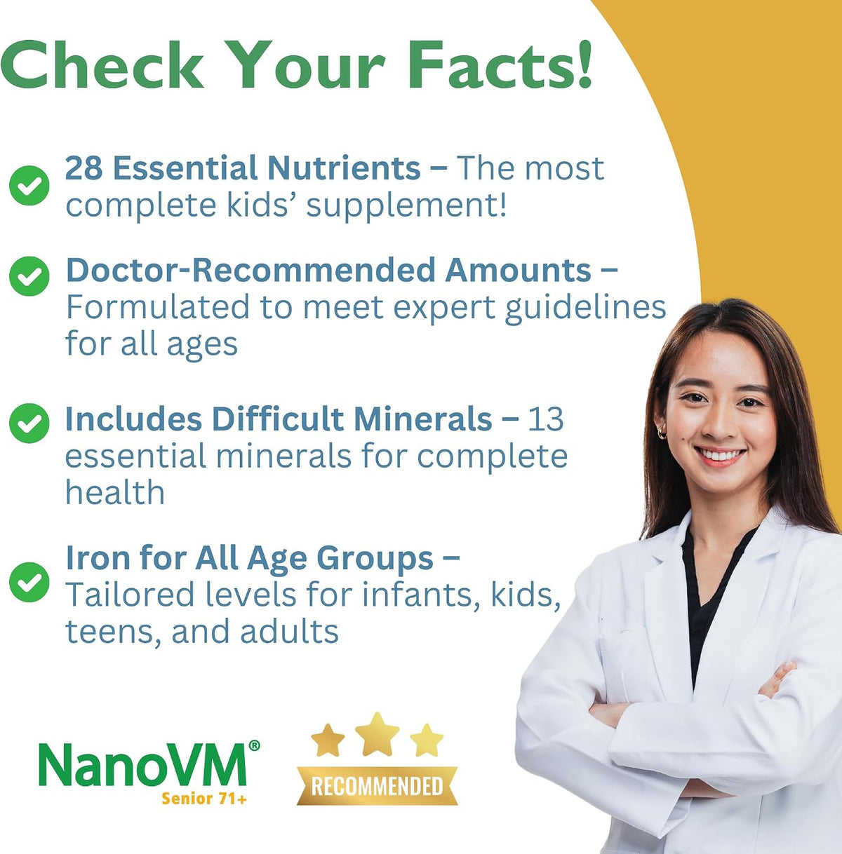 NanoVM Senior 71+ Allergen-Free Multivitamin Powder, 275 g - görsel 3