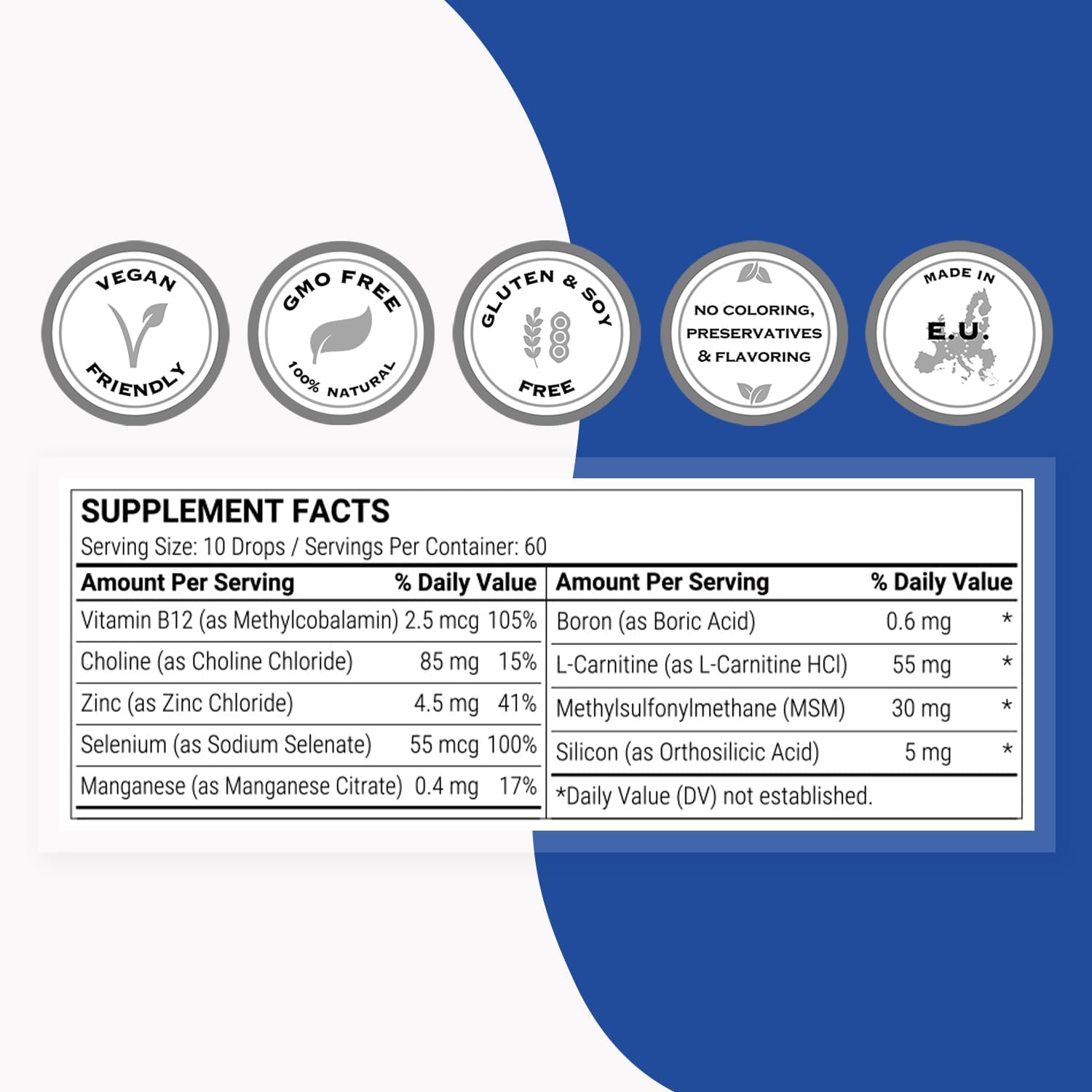 Supersmart Orthosilicic Acid (Advanced Formula) - Silicon Food Supplement with Minerals, Vitamins and Boron - Non-GMO & Gluten-free - 30 ml - görsel 4