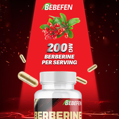 Berberine HCl Supplement - 60 Capsules - Non-GMO, Gluten-free