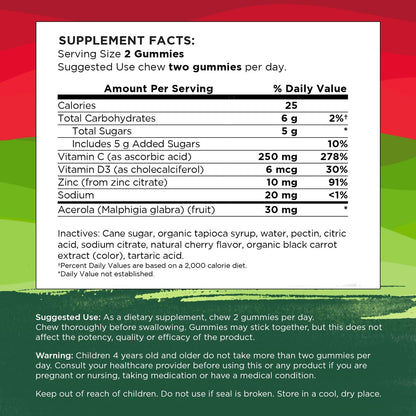 Swanson Immune Boost Gummies with Acerola, Zinc, and Vitamin C & D - Cherry, 60 Gummies