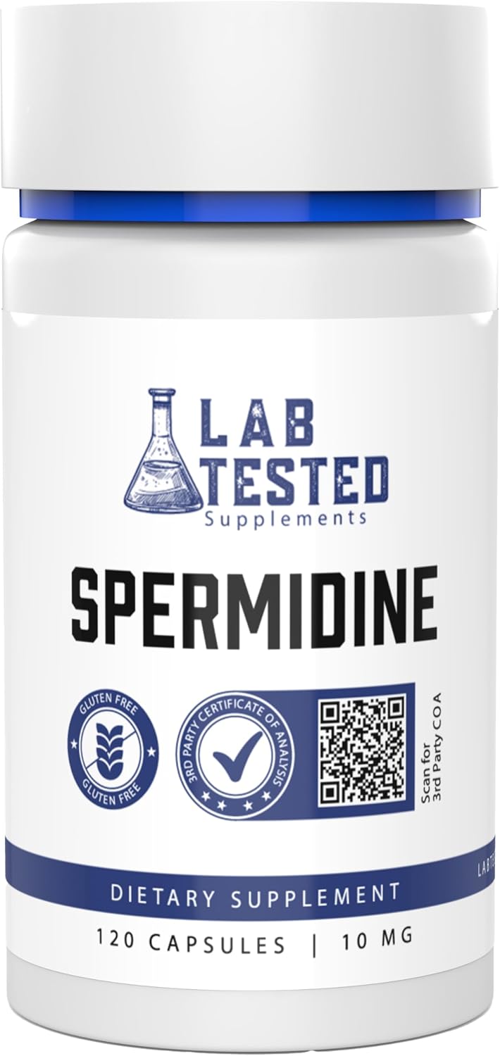 Spermidine 3HCL Supplement - 120 Capsules (10mg each) - Third-Party COA per Batch - görsel 1