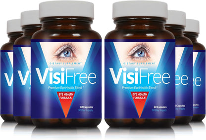 VisiFree Eye Supplements for Adults – Vision Support with Lutein & Zeaxanthin (6-Pack)