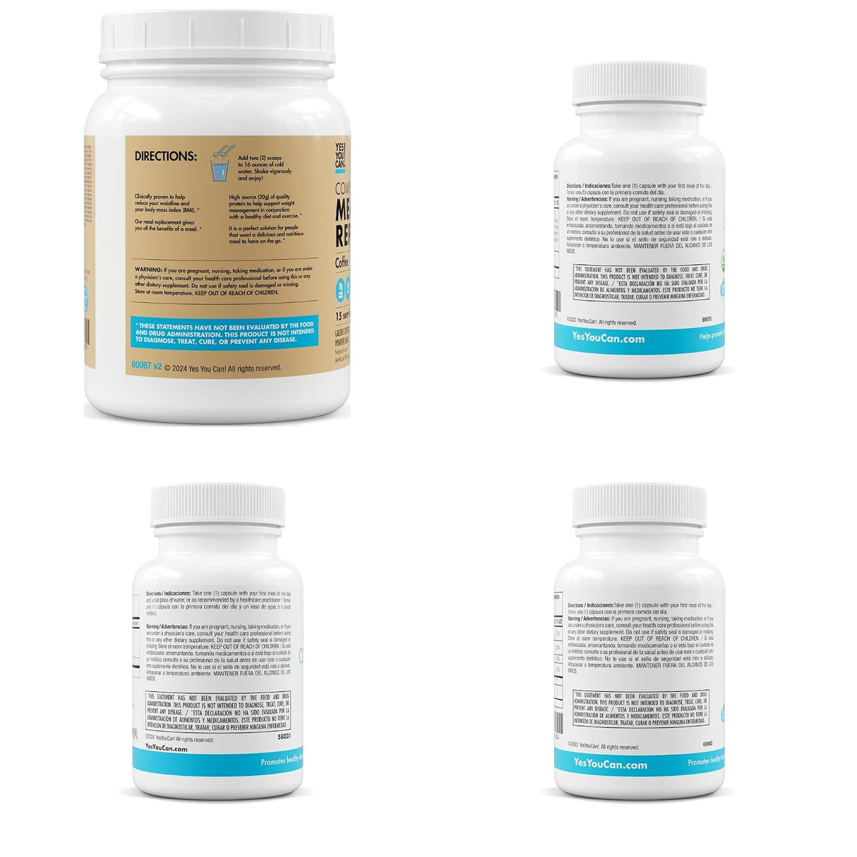 Yes You Can! Transformation Kit - Complete Meal Replacement and Supplement Kit with Protein, Vitamins, Minerals, Shaker and Nutrition Guide (Coffee Flavour) - görsel 8