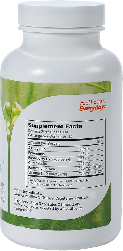 Zahler ImmunAbreve, Powerful Immune System Support, Contains Vitamin C Pantothenic Acid Echinacea and More, Certified Kosher (90 Capsules)