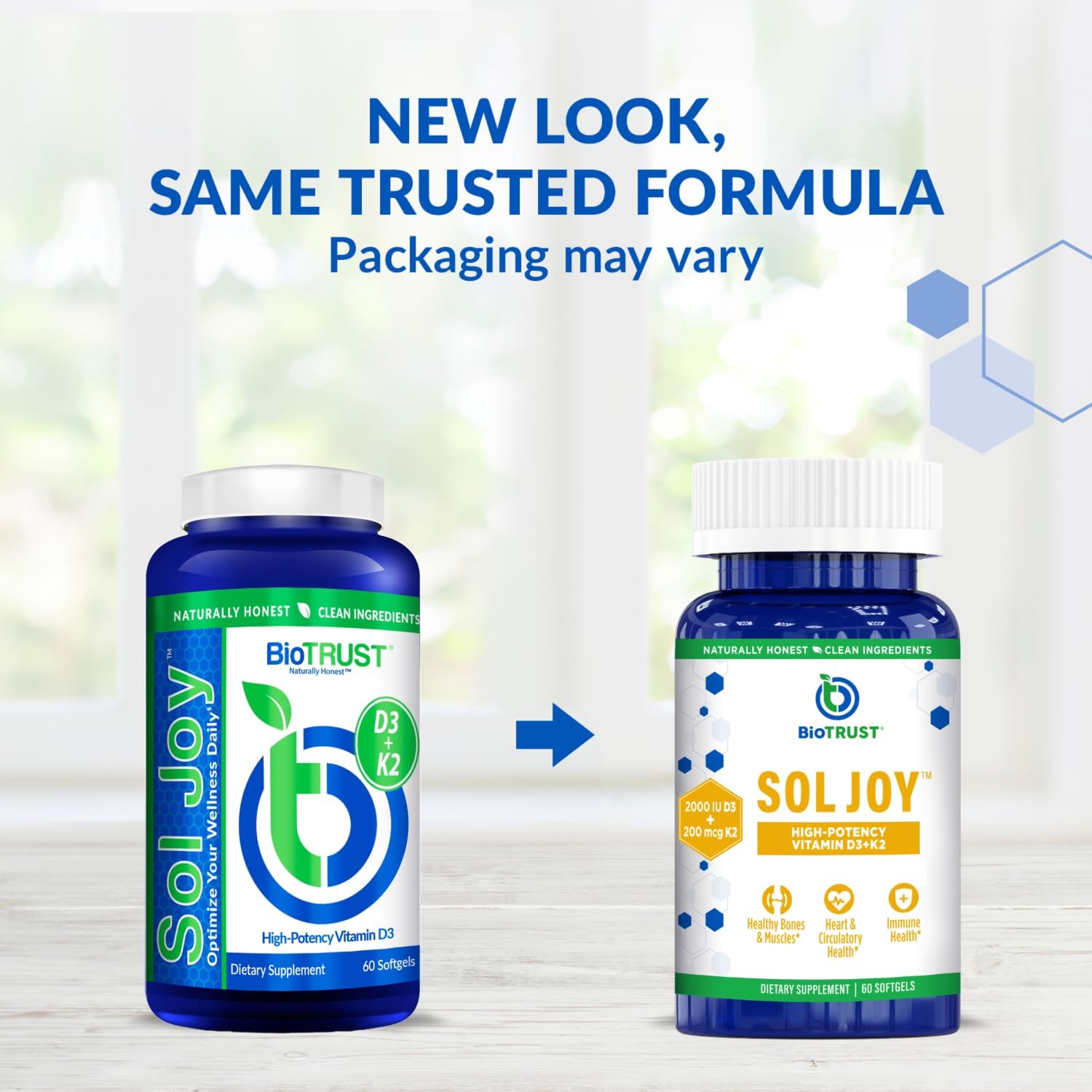 BioTrust Sol Joy, High Strength Vitamin D3 & K2 – 2000 IU (50 µg) D3 & 200 µg K2 - görsel 2